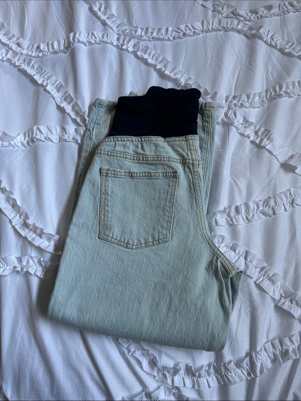 Isabel Maternity Jeans with Black Waist Panel - Picture 6 of 6